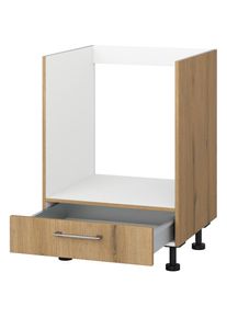 KOCHSTATION , Herdumbauschrank &raquo;KS-Trea UHBLS60&laquo; mit Schubkasten, Breite 60 cm, H&ouml;he 75 cm , eiche astig