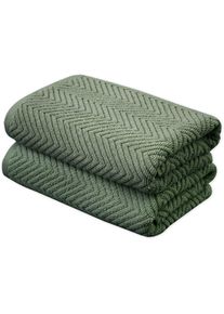 Framsohn frottier , Badetücher »Ocean Bio Duschtücher«, (2 St., 2er Set Badetücher 75 x 150 cm), hergestellt in Österreich, mit Kordel, gedrehter...