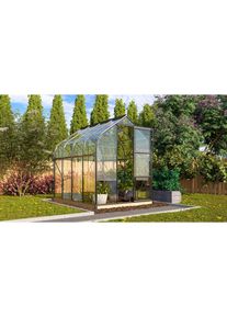 Vitavia, Gew&auml;chshaus &raquo;Orion 5000&laquo; Alu-Profile, 3 mm Glas, Polycarbonat in den Rundungen, schwarz, B/H/T: 201,5 cm x 231 cm x 257 cm, schwarz