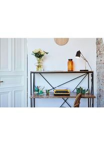 Tom Tailor HOME, Sekret&auml;r &raquo;T-NEST SHELF OFFICE LOW&laquo; mittelhohes, offenes Sekret&auml;rregal, aus Mangoholz und Metall, schwarz/natur, B/H/T: 120 cm x 120 