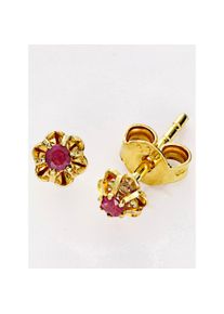 Lady , Damen , Paar Ohrstecker , rot