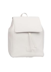 Gabor, Damen, Rucksack &raquo;Elfie&laquo; aus fein genarbtem, glattem Kunstleder und mit einem Logo Rubber Patch, wei&szlig;, B/H/T: 25 cm x 29,5 cm x 13 cm, wei&szlig;, 