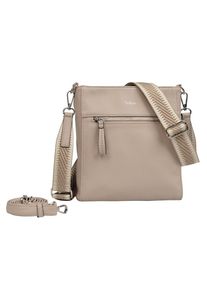 Gabor, Damen, Umh&auml;ngetasche &raquo;Silena&laquo; hochwertig gewebte Gurtband und ein filigranes Logo, taupe, taupe, FEINER BEGLEITER: Kleine Umh&auml;ngetasche/ 