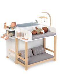 Musterkind , Puppen Pflegecenter »Viola, weiß/natur/grau«, aus Holz und Musselin-Stoff , weiß/natur/grau