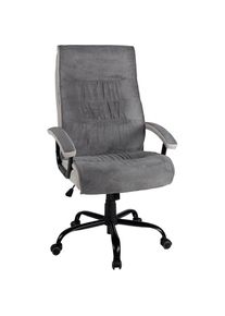 Duo Collection , Chefsessel »Darius«, Cord , dunkelgrau / hellgrau + schwarz