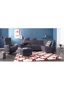 Sit & More sit&more, Hocker &raquo;Cardoso&laquo;, anthrazit, Luxus-Microfaser (90% Polyester, 10% Polyamid);Flachgewebe (100% Polyester);Struktur (100% Polyester), B/H/T: 