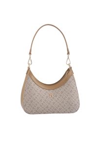 Tommy Hilfiger , Umhängetasche »TH JACQUARD SHOULDER BAG«, Damen Schultertasche, Minibag, Clutch mit TH-Logoschriftzug , taupe-natur