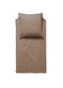 Damai , Bettwäsche »Mik«, Leinen-Optik , walnut , B/L: 135 cm x 200 cm