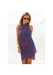Buffalo , Strandrock, mit grafischem Druck , blau-orange bedruckt , 1 , 1 , Idealer Begleiter für Strand und Pool