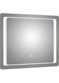 Saphir, Badspiegel &raquo;Quickset Spiegel inkl. LED-Beleuchtung und Touchsensor, 90 cm breit&laquo; Fl&auml;chenspiegel rechteckig, 12V LED, 20 Watt, Wandspiegel, 