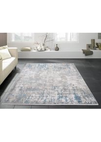 Machalke , Teppich &raquo;vintage&laquo; rechteckig 8 mm H&ouml;he Design Teppich, 3D-Optik, Hoch-Tief-Struktur, Vintage, Wohnzimmer, t&uuml;rkis, Kunstfaser, Viskose, B : 