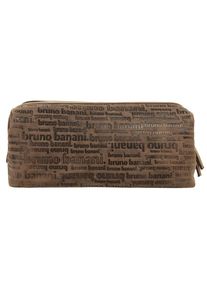 Bruno Banani , Kulturbeutel »ALL OVER«, echt Leder , braun