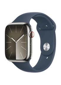 Apple , Smartwatch »Watch Series 9 Edelstahl«, (4,5 cm / 1,77 Zoll), Watch OS 10, Sport Band , Silber