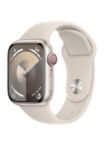 Apple , Smartwatch »Watch Series 9 Aluminium«, (4,1 cm / 1,61 Zoll), Watch OS 10, Sport Band , Polarstern/Polarstern