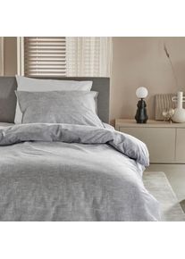 Damai , Bettwäsche »Ebba mit Struktur-Effekt«, in eleganten Farben, 100% Baumwolle, mit Reißverschluss , grey , B/L: 135 cm x 200 cm