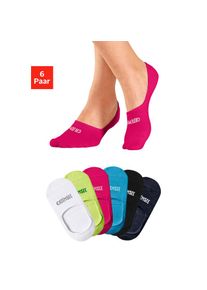 Chiemsee , Füßlinge, (Packung, 6 Paar), mit eingestricktem Markennamen , pink, schwarz, limone, weiß, türkis, blau , 35-38 , 35-38 , Druckfreie...