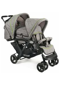 CHIC 4 BABY CHIC4BABY , Geschwisterwagen »Duo, jeans grey«, mit herausnehmbarer Tragetasche; Kinderwagen , jeans grey