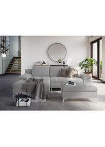 Sit & More sit&more, Stauraumhocker &raquo;Latigo&laquo; inklusive Stauraum, silber, B/H/T: 98 cm x 44 cm x 68 cm, silber