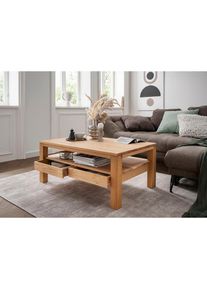 PAROLI , Couchtisch »Bora«, aus massivem Eichenholz, im Landhaus-Stil, Breite 110 cm , Eiche + Eiche + Eiche