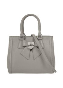 CLUTY , Henkeltasche echt Leder, Made in Italy , grau