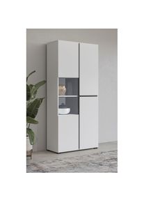 Inosign, Vitrine &raquo;Cross, H&ouml;he 183, 5 cm, moderne grifflose Standvitrine mit 3 T&uuml;ren&laquo; Hochschrank mit viel Stauraum, Glast&uuml;r und verstellbaren 