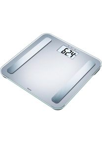 Beurer , Körper-Analyse-Waage »BF 183, Messung von Gewicht, Körperfett, Muskelanteil, BMI, u.v.m«, Mit Elektroden, Trittfläche aus 6mm starkem...