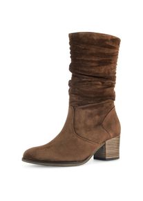 Gabor , Stiefel »Ancona«, Blockabsatz, Kurzstiefel, Businessstiefel im slouchy-Look , cognac , 37 , 37 , Modischer Stiefel mit Raffungen am slouchy...