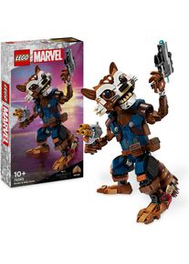Lego , Konstruktionsspielsteine »Rocket & Baby Groot (76282), Lego Super Heroes«, (566 St.), Made in Europe , bunt