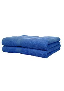 moonlight , Duschtücher »Uni-Walk Frottee, 100 % Baumwolle«, (2 St.), 2-er Pack , royalblau , B/L: 70 cm x 140 cm