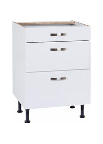 KOCHSTATION, Unterschrank &raquo;KS-Cara&laquo; Breite 60 cm, mit Vollausz&uuml;gen und Soft-Close-Funktion, wei&szlig;/wei&szlig;, wei&szlig; -B/H/T: 60 cm x 87 cm x 58,4 cm, wei&szlig;/wei&szlig;