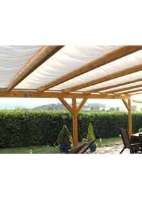 Floracord, Sonnensegel 310 x 300 cm mit 3 Feldern, wei&szlig;, Polyester, B/T: 91 cm x 275 cm, wei&szlig;