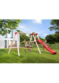 Weka, Doppelschaukel &raquo;Tabaluga&laquo; BxTxH: 378x284x240 cm, natur, Holzwerkstoff, natur