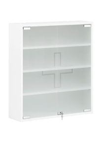 Schildmeyer , Medizinschrank »Bjarne, Breite 64 cm«, Abschließbare Glastüren , mattweiß