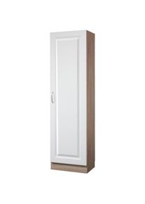 Wiho-K&uuml;chen wiho K&uuml;chen, Seitenschrank &raquo;Tilda&laquo; Breite 50 cm, H&ouml;he 180 cm, Front: Kassette Wei&szlig;, Korpus: Sonoma Eiche, B/H/T: 50 cm x 180 cm x 35 cm, Front: 