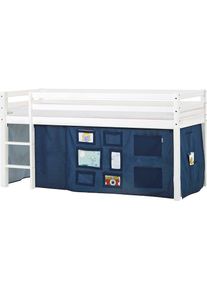 Hoppekids , Hochbett »ECO Dream, Kinderbett, Spielbett, Halbhohes Bett aus Massivholz«, inkl. Vorhang-Set Creator, Bettgröße & Matratze wählbar ,...