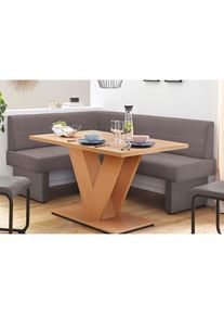 Home Affaire, Eckbank, cappuccino, Microfaser (Zusammensetzung: 100% Polyester), B/H/T: 182 cm x 89 cm x 142 cm, cappuccino