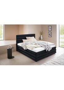 LeGer Home by Lena Gercke, Polsterbett &raquo;Maylis&laquo; wahlweise mit und ohne Matratze und Lattenrost, auch in 200cm Breite, anthrazit, 100% Polyester, 