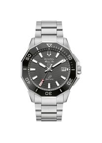 Bulova , Quarzuhr »Marine Star«, Armbanduhr, Herrenuhr, Edelstahlarmband, Saphirglas , silberfarben-schwarz , Trendstarke Uhr für Herren