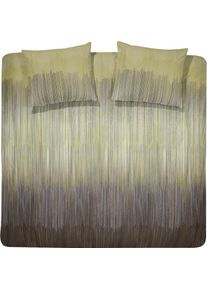 Damai , Bettwäsche »Cassio«, mit zarten Streifen , ochre , B/L: 200 cm x 200 cm