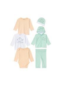 Kidsworld , Starterpaket », 6 teiliges Baby-Set - NEUE KOLLEKTION«, garngefärbter Ringel, aus Bio-Baumwolle , mint-gemustert , 50/56 , 6tlg. Set...