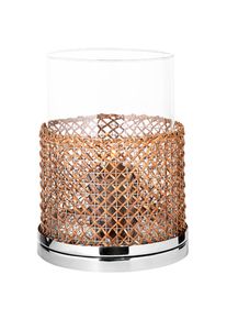 Fink , Windlicht »ADRIA«, (1 St.), aus Edelstahl, Glas und Schilfrohr , natur/silberfarben