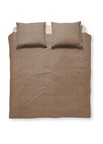 Damai , Bettwäsche »Mik«, Leinen-Optik , walnut , B/L: 200 cm x 200 cm