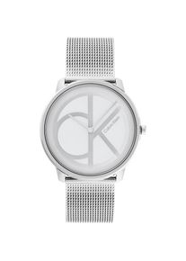 Calvin Klein, Herren, Quarzuhr &raquo;CK ICONIC 40 mm&laquo; Armbanduhr, Damenuhr, Herrenuhr, Edelstahlarmband, analog, silberfarben, silberfarben, Ansprechende 