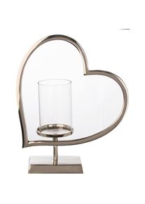 Gilde , Windlicht »Amor«, (1 St.), aus Aluminium mit Glas-Zylinder , silberfarben
