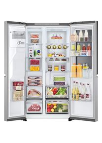 LG , Side-by-Side X-Serie »GSXE90MBAD«, großes Wein- und Flaschenregal , Metal Sorbet