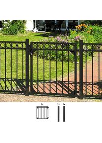 Alberts, Zauneinzelt&uuml;r &raquo;Circle&laquo; Breite: 96, 5 cm, H&ouml;he: 100 und 120 cm, versch. Farben, schwarz, Aluminium, B/H: 96,5 cm x 100 cm, schwarz