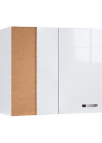 KOCHSTATION, Eckh&auml;ngeschrank &raquo;KS-Cara&laquo;, wei&szlig; Glanz/wei&szlig;, wei&szlig; -B/H/T: 80 cm x 70,4 cm x 34,9 cm, wei&szlig; Glanz/wei&szlig;