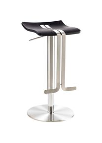mayer Sitzmöbel Mayer Sitzmöbel , Barhocker »Bar- und Tresenhocker myWAVE«, Gestell Chrom gebürstet Edelstahllook , Schwarz