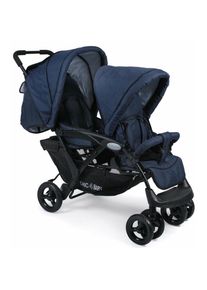 CHIC 4 BABY CHIC4BABY , Geschwisterwagen »Duo, navy«, mit feststellbaren Doppelschwenk-Vorderrädern , navy