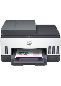 HP , Multifunktionsdrucker »Smart Tank 7605«, Ohne Patronen, kompromisslos und bis 3 Jahre Tinte im Lieferumfang. , Grau/Weiß , Beidseitiger Druck